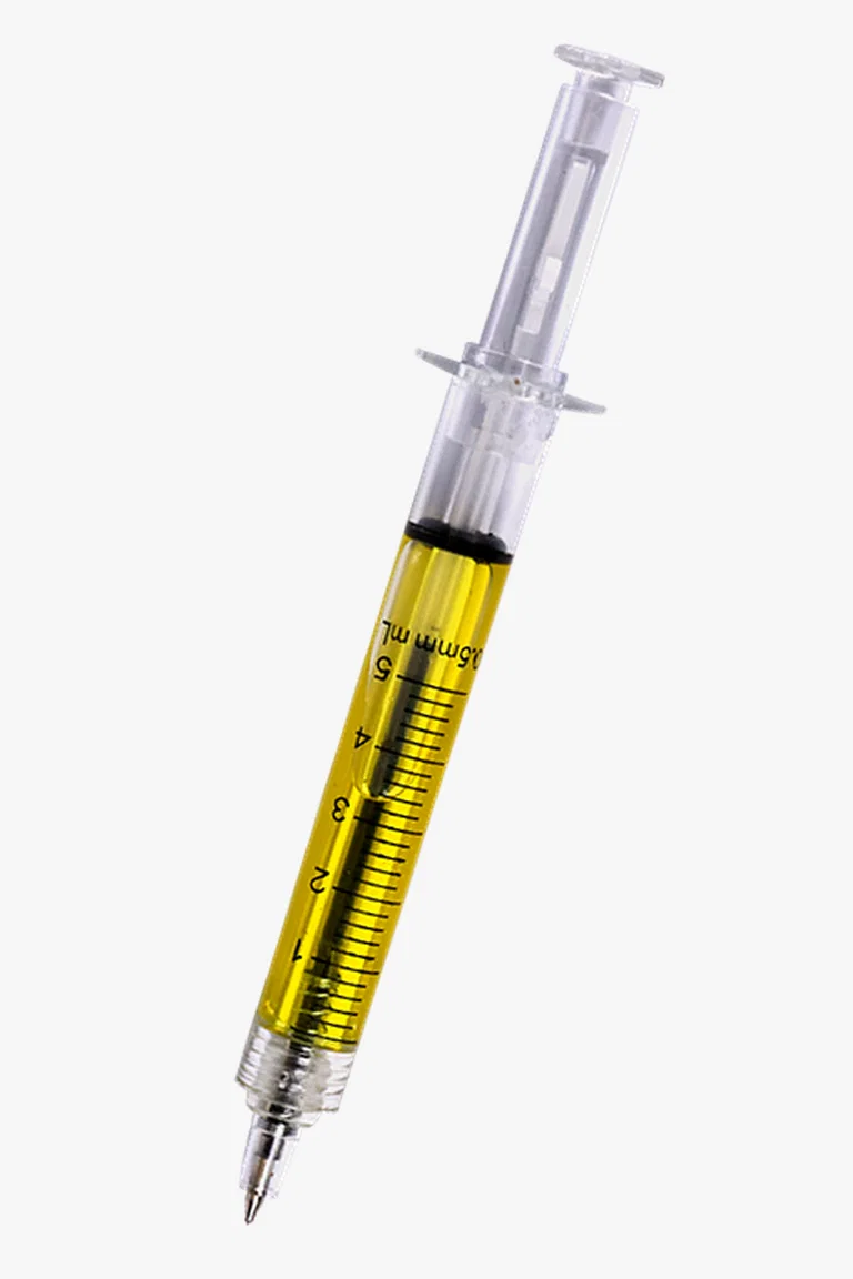 C63s Syringe Design Ballpoint Pen — Yellow