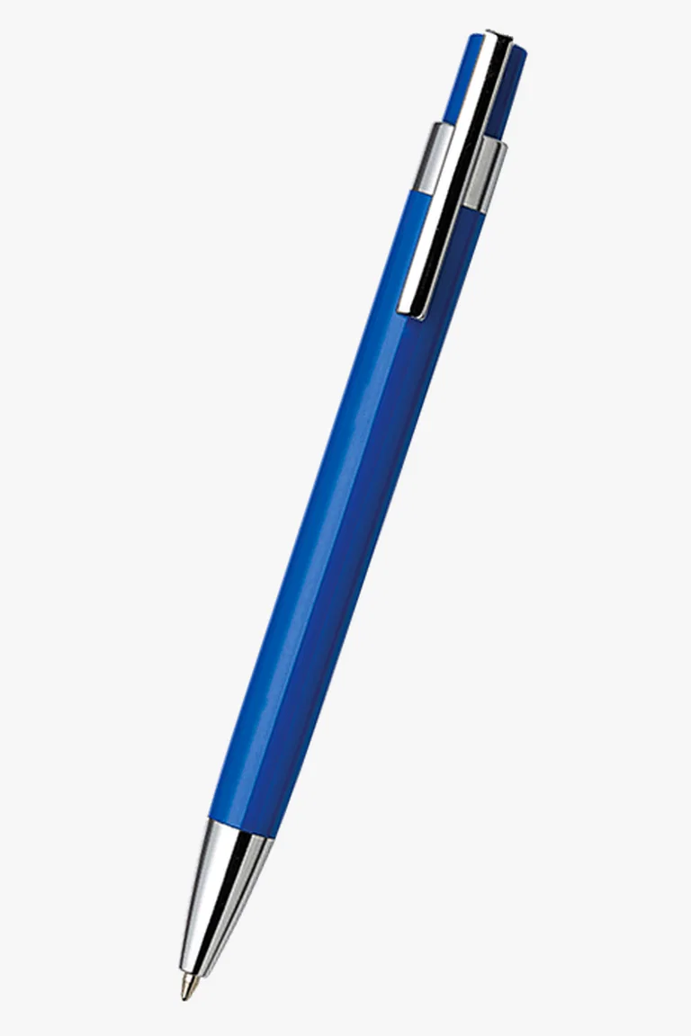 C63s Coloured Barrel Click Pen — Blue