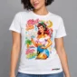 High Life – Stay Lifted on a model wearing a white graphic T-shirt with C63s.com hem branding