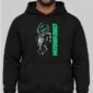 Mankind Hoodie on a black hoodie — model front view