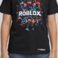 Roblox Worlds Kids’ T-Shirt — black hover with front-only print and C63s.com hem logo