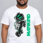 Mankind on a white garment with embroidered C63s.com logo