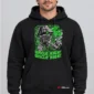Uncle High Hoodie on a black garment with embroidered C63s.com logo