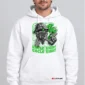 Uncle High Hoodie on a white garment with embroidered C63s.com logo