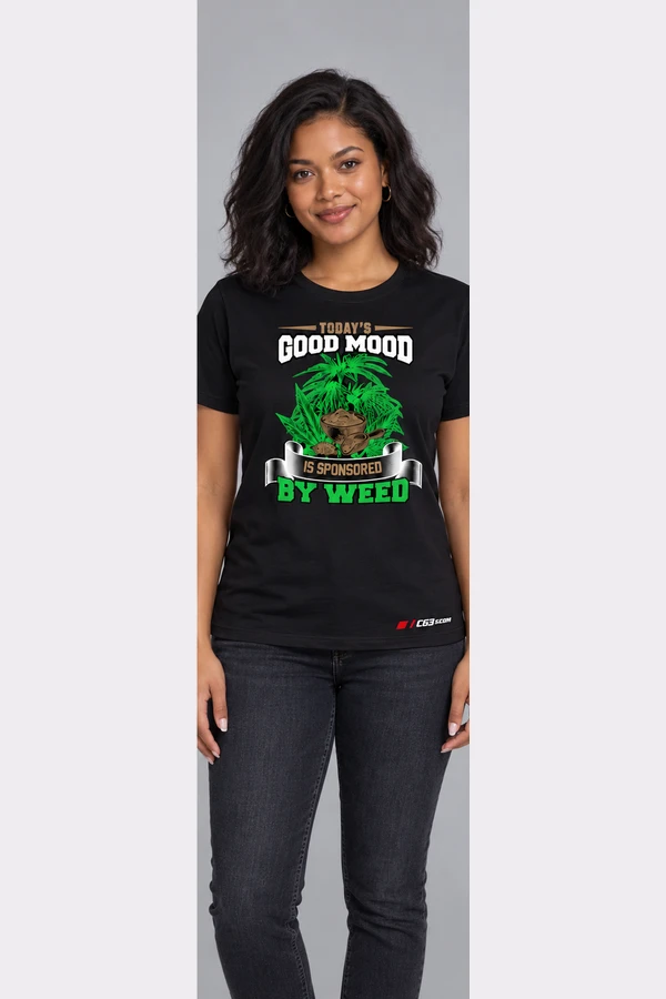 Today's Good Mood on a black garment with embroidered C63s.com logo