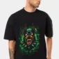 Neon Fang graphic T-shirt — Black front view on the catalogue model