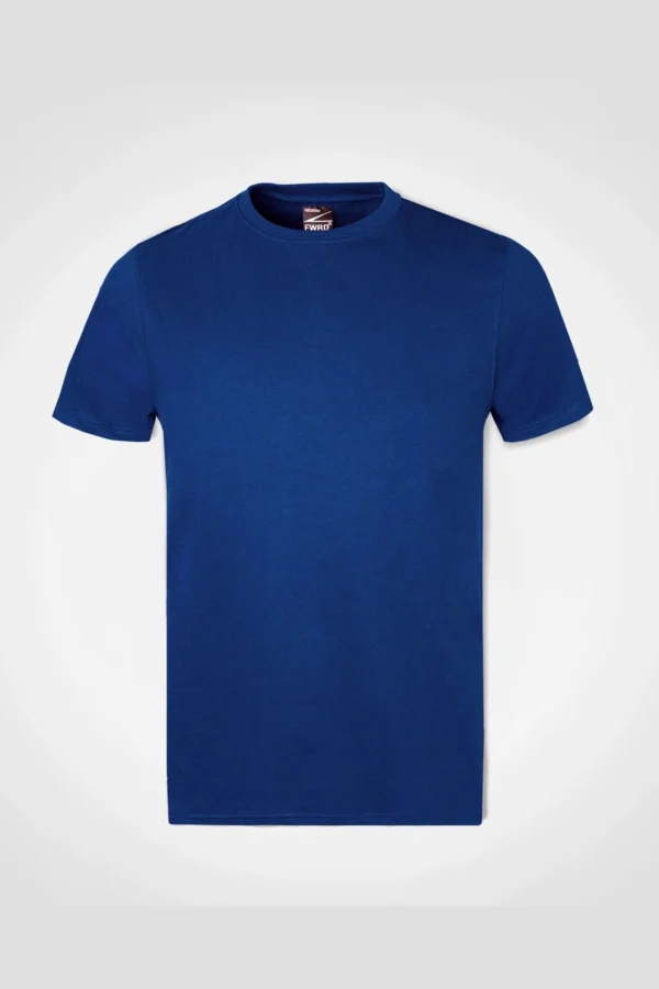 Plain 185gsm cotton tee in Royal — front view