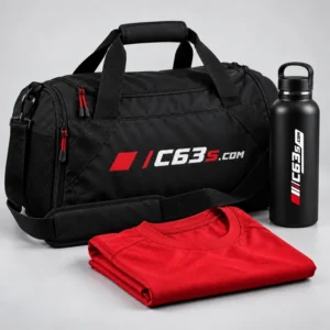 C63s sports outdoors with contrasting logo