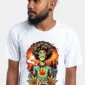 Relax & Stay High graphic T-shirt — White front view on the catalogue model