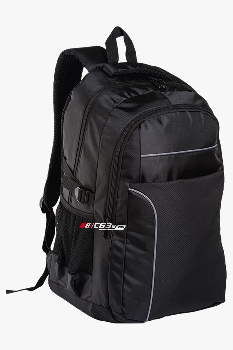 C63s Curved Piping Backpack — C63s heat press branding preview