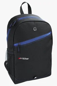 C63s Backpack With Contrast Colour Diagonal Zip — C63s dtf (direct to film) branding preview