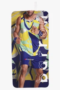 C63s Sublimated Gym Towel — C63s sublimation branding preview