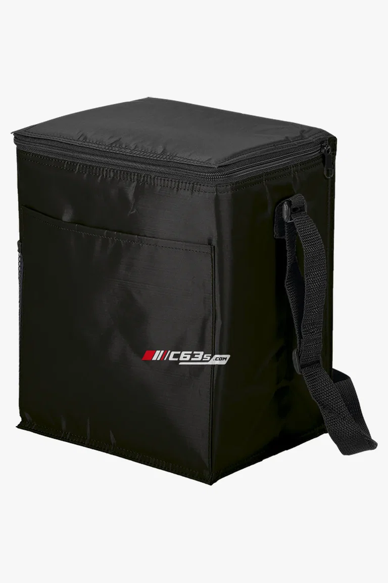 C63s 12 Can Cooler with 2 Exterior Pockets 70D PEVA Lining — C63s dtf (direct to film) branding preview