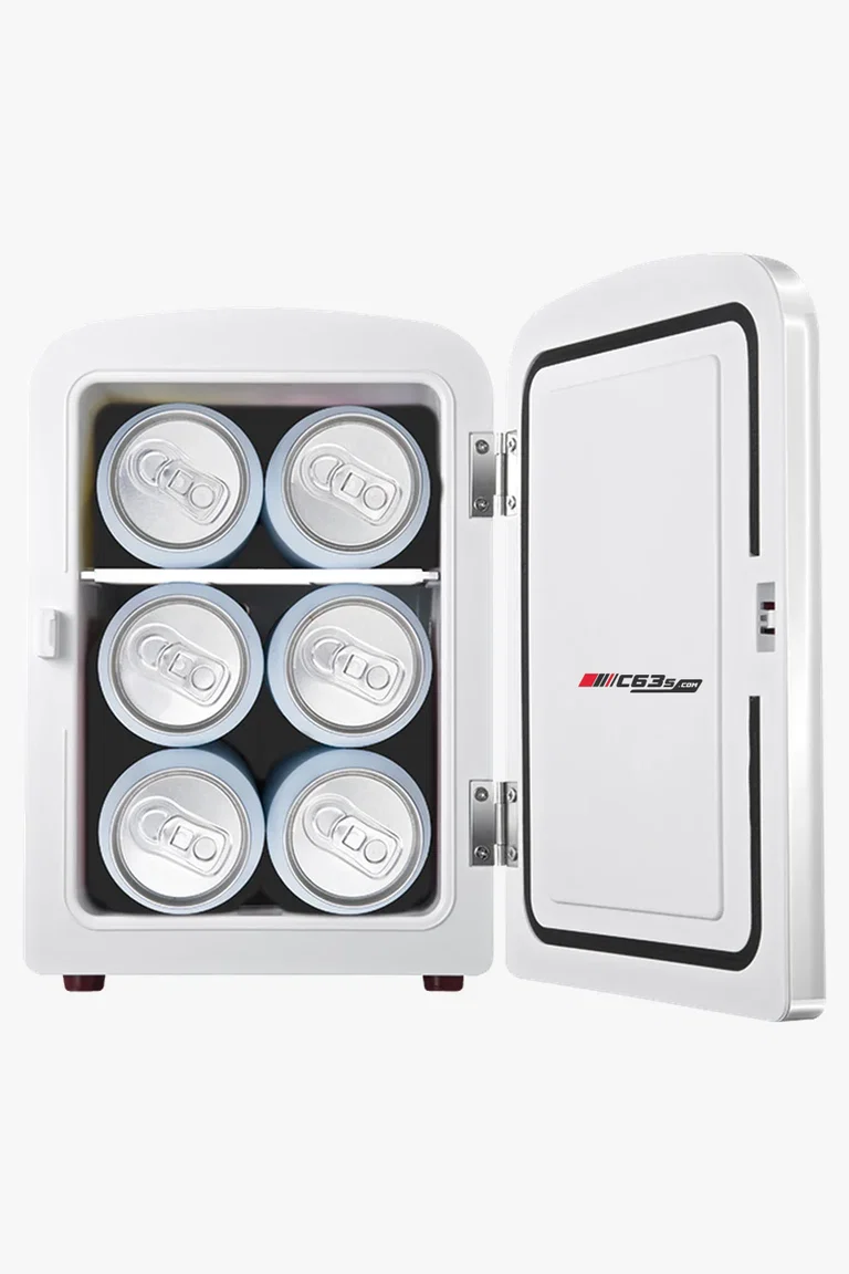 C63s 6 Can Mini-Fridge With Built In Bluetooth Speaker — C63s dome sticker branding preview