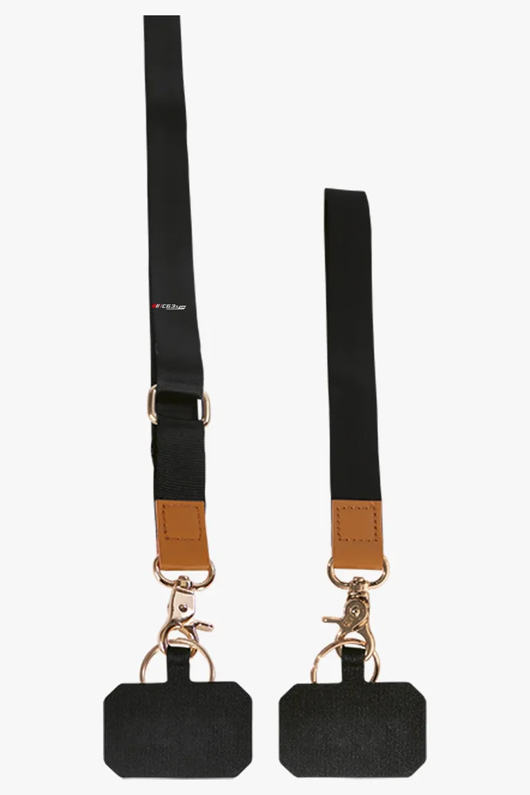C63s 2 Pack Cell Lanyard Wrist and Neck Set — C63s screen printing branding preview