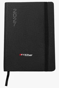 C63s 2027 Soft Touch Square A4 Diary — C63s screen printing branding preview