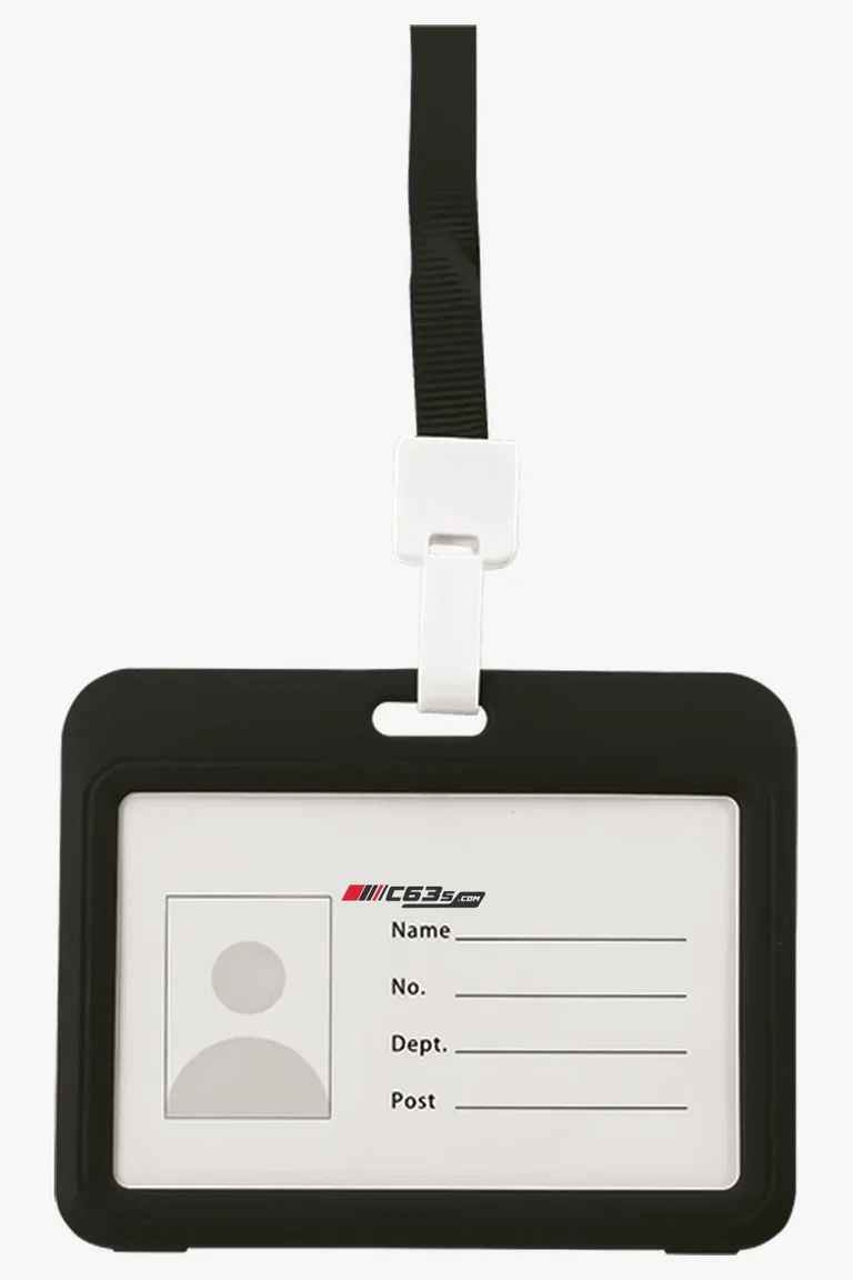 C63s Card Holder With Lanyard — C63s screen printing branding preview