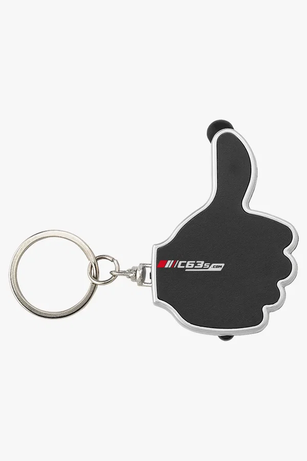 C63s 3 in 1 Thumbs Up Keychain with Stylus and LED Light — C63s digital sticker branding preview