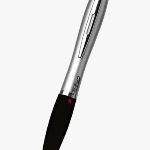 C63s Curved Silver Ballpoint Pen — C63s pad printing branding preview