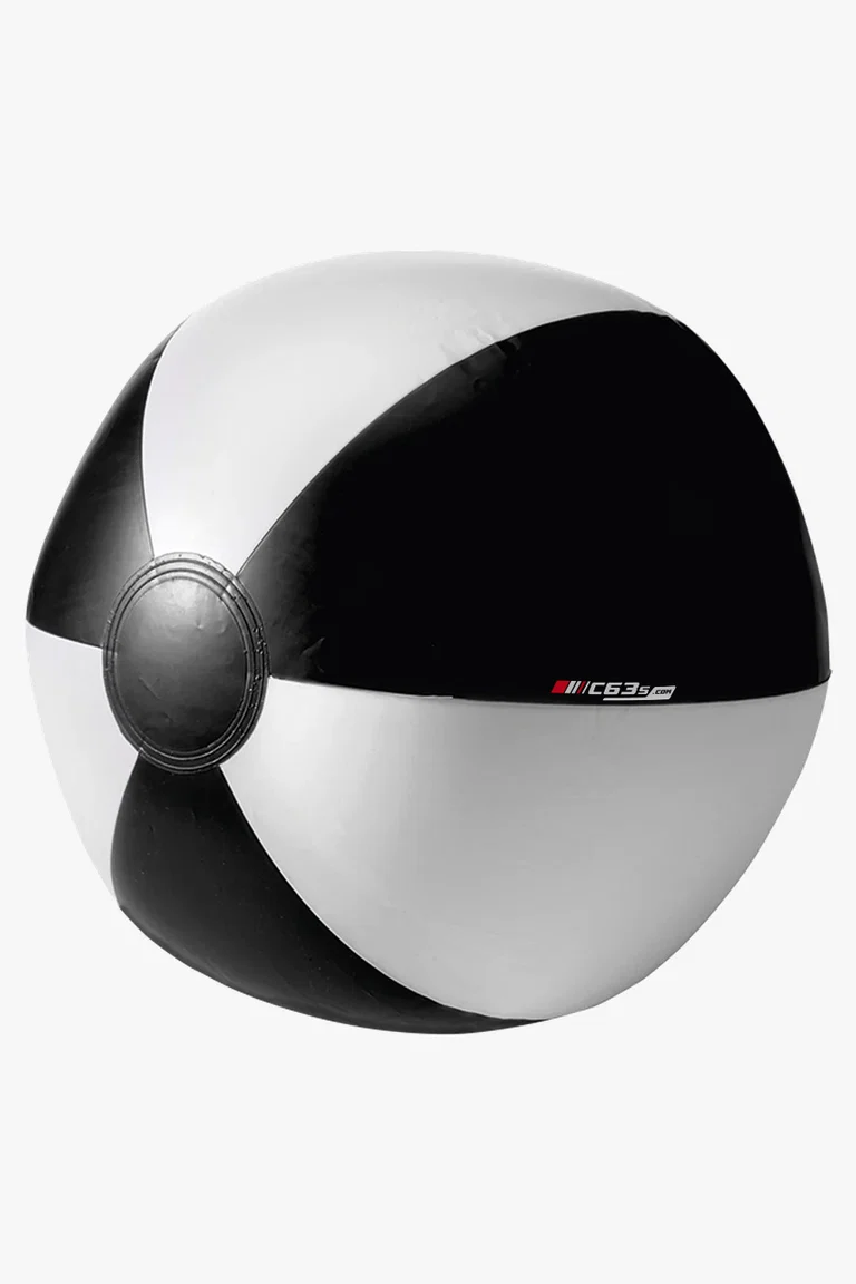 C63s Two Tone Inflatable Beach Ball — C63s screen printing branding preview