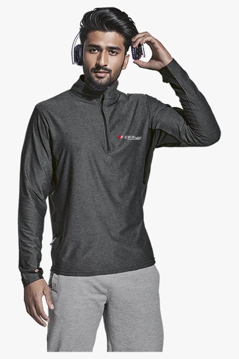C63s Lightweight Sports Sweatshirt — C63s embroidery branding preview