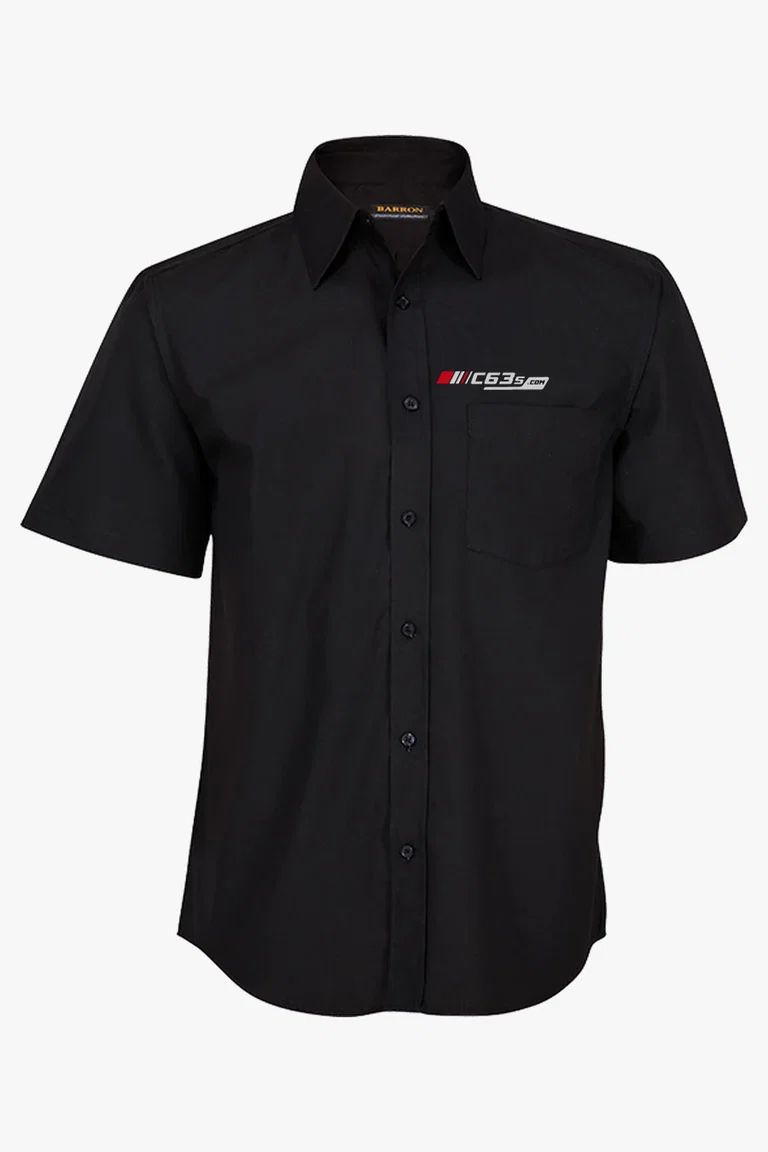 C63s Men’s Short Sleeve Office Shirt — C63s embroidery branding preview